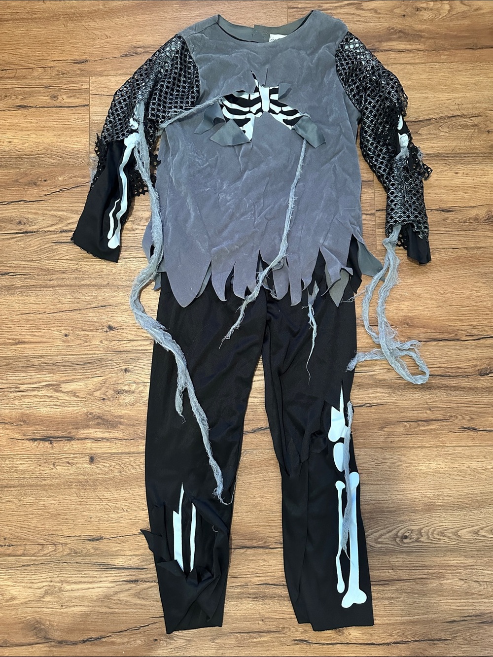 Chasing Fireflies Gray & Black Skeleton Costume